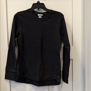 Duluth Trading Co Black Long-Sleeve Waffle Thermal Top